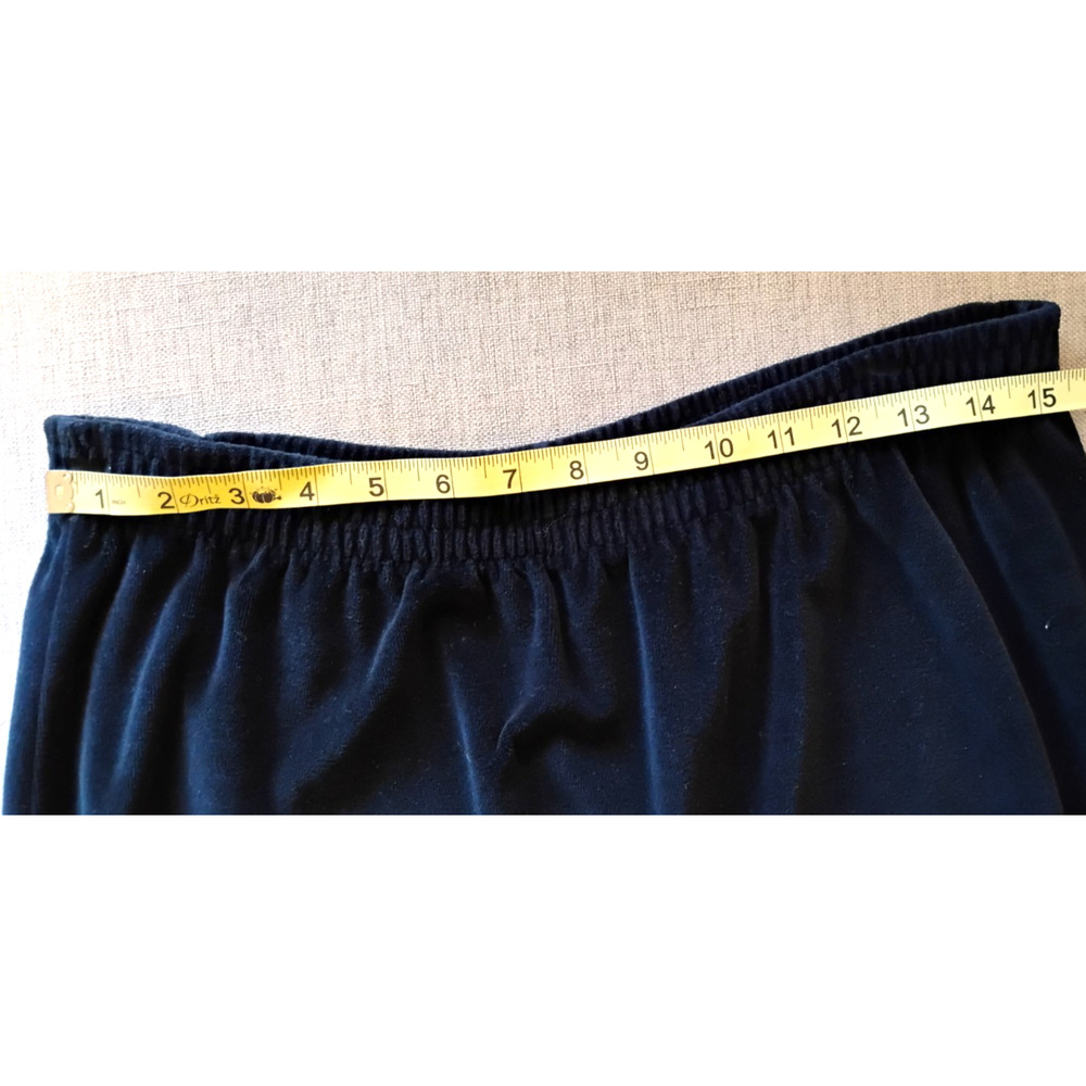 Black Velour Maxi Skirt Elastic Waist Goth Boho Romantic - Picture 8 of 11